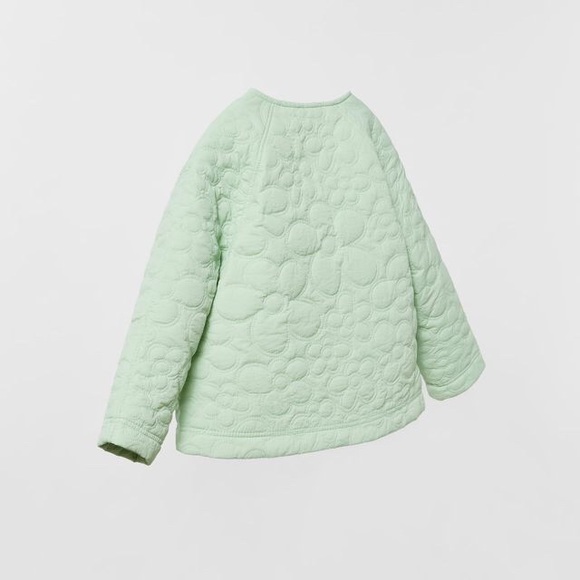 Zara kids mint green quilt stitched jacket NWT - Picture 2 of 3